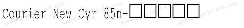 Courier New Cyr 85n字体转换